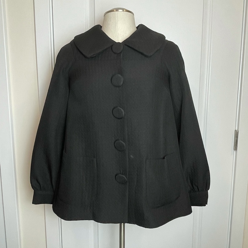 Kensie Black snap button front jacket size 4